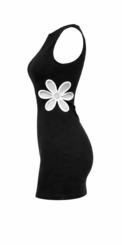Bagley Organic Cotton Flower Cutout Mini Dress sold by Lezat product image thumbnail 5