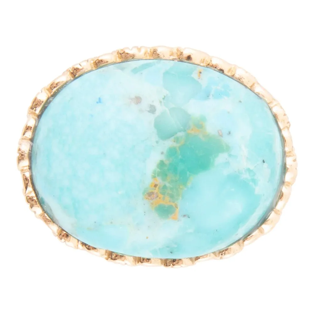 Terra Blue Turquoise Golden Statement Ring sold by Barse product image thumbnail 4