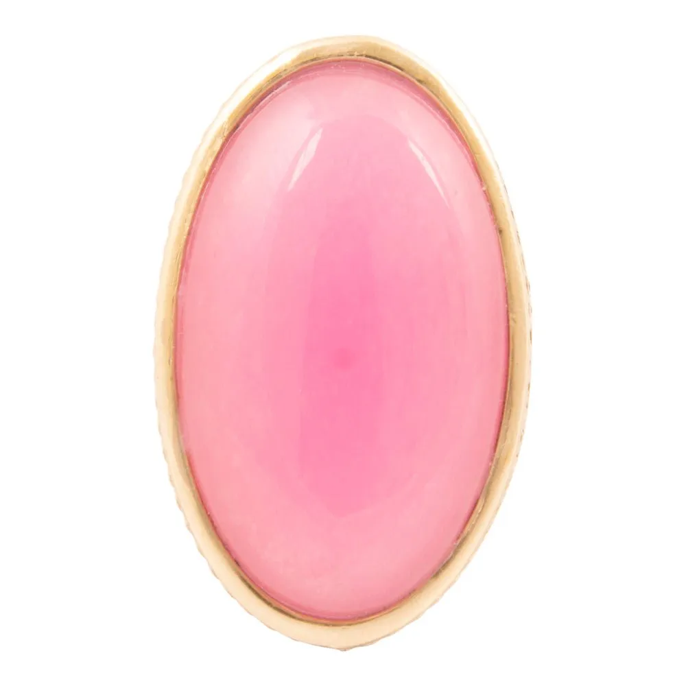 Ovation Pink Jade Golden Statement Ring sold by Barse product image thumbnail 4
