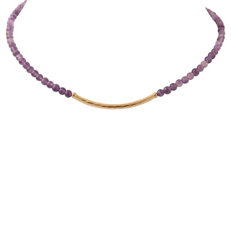 Little Bit Purple Amethyst Necklace sold by Barse