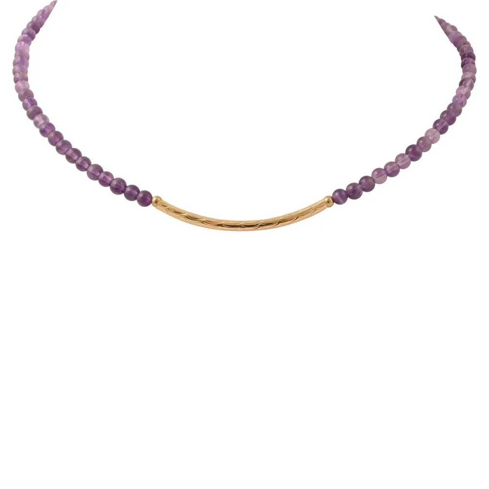 Little Bit Purple Amethyst Necklace sold by Barse
