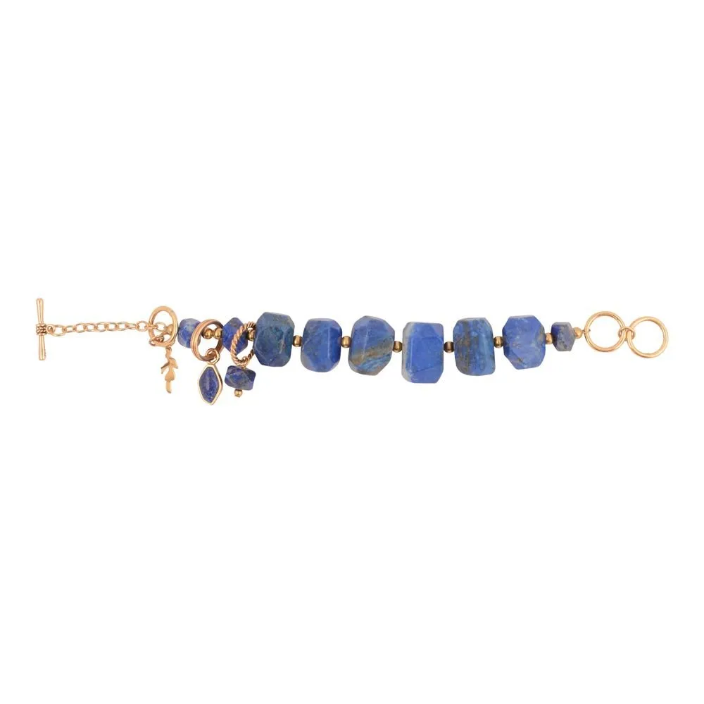 Azul Blue Lapis Chunky Link Bracelet sold by Barse product image thumbnail 4