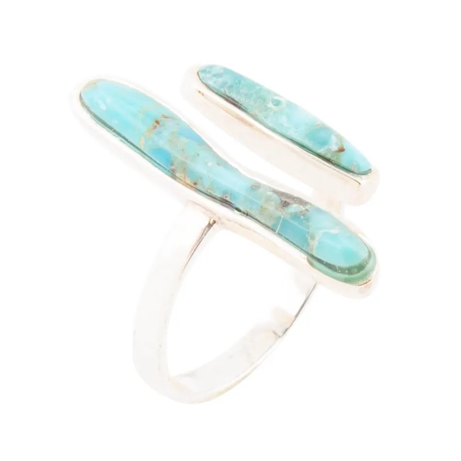 Size Adjustable Blue Turquoise and Sterling Silver Ring sold by Barse