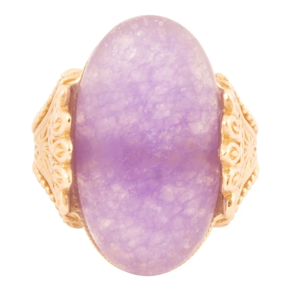 Sari Purple Quartz Golden Statement Ring sold by Barse product image thumbnail 4