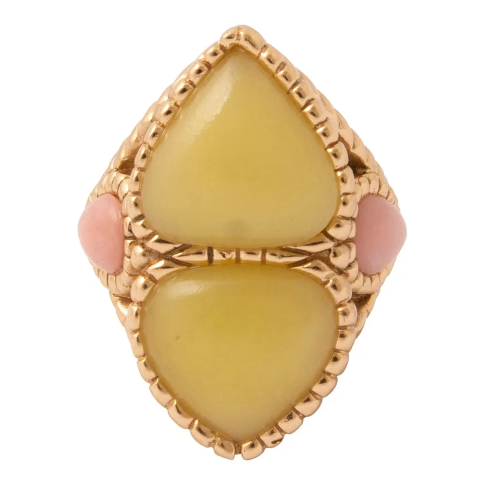 Stargazer Green Jasper Golden Statement Ring sold by Barse product image thumbnail 4