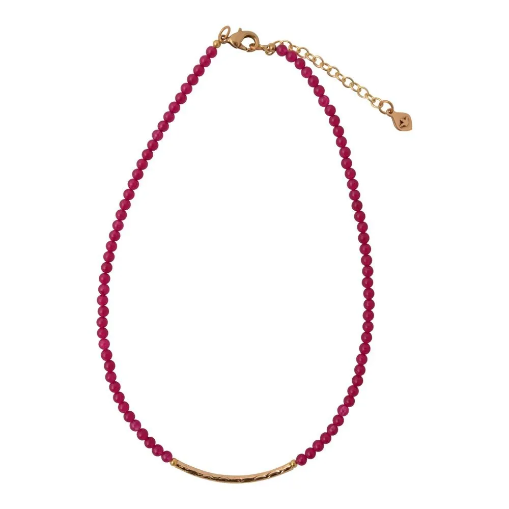 Little Bit Pink Agate Necklace sold by Barse product image thumbnail 5