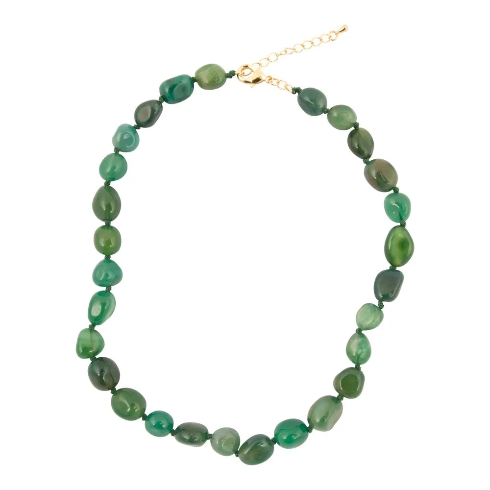 Green Agate Nugget Knotted Necklace sold by Barse product image thumbnail 5