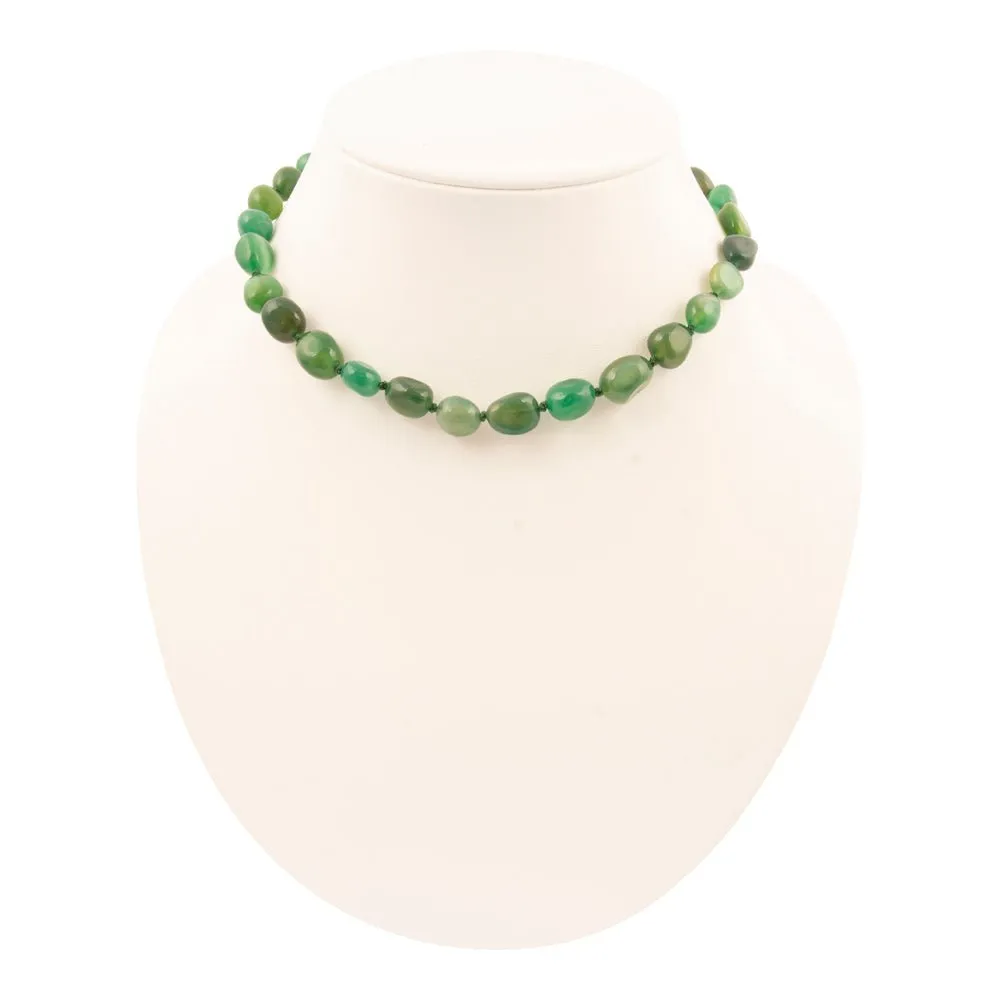 Green Agate Nugget Knotted Necklace sold by Barse product image thumbnail 4