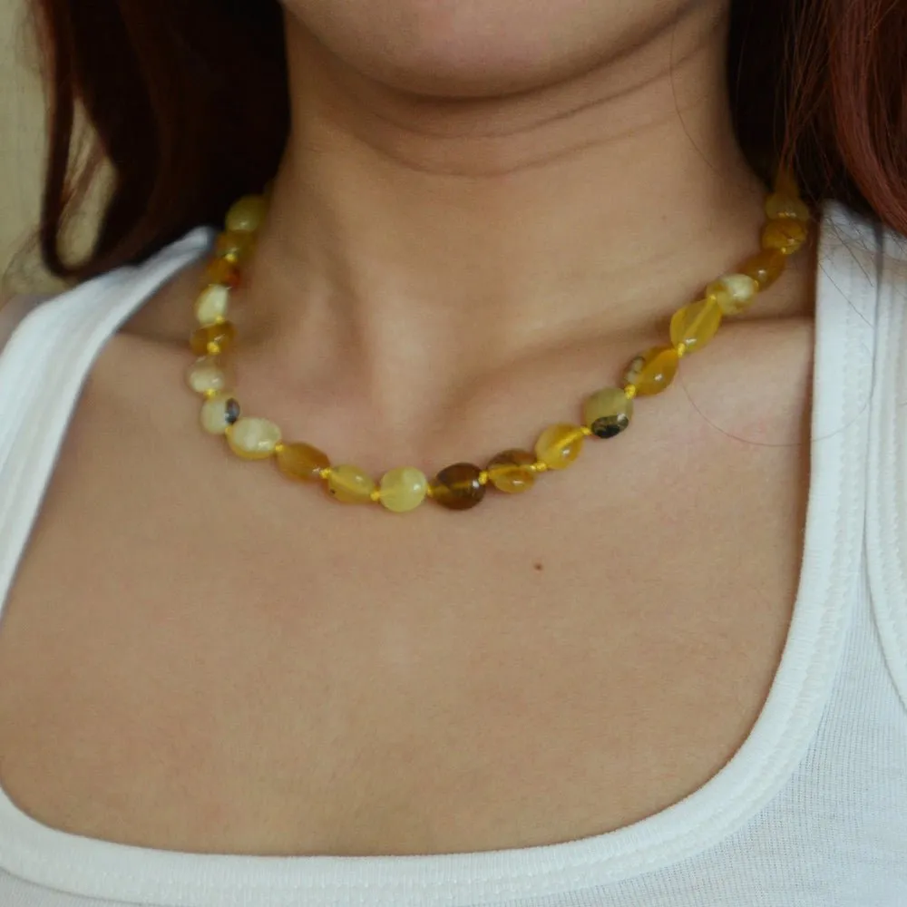 Yellow Opal Nugget Knotted Golden Necklace sold by Barse product image thumbnail 2