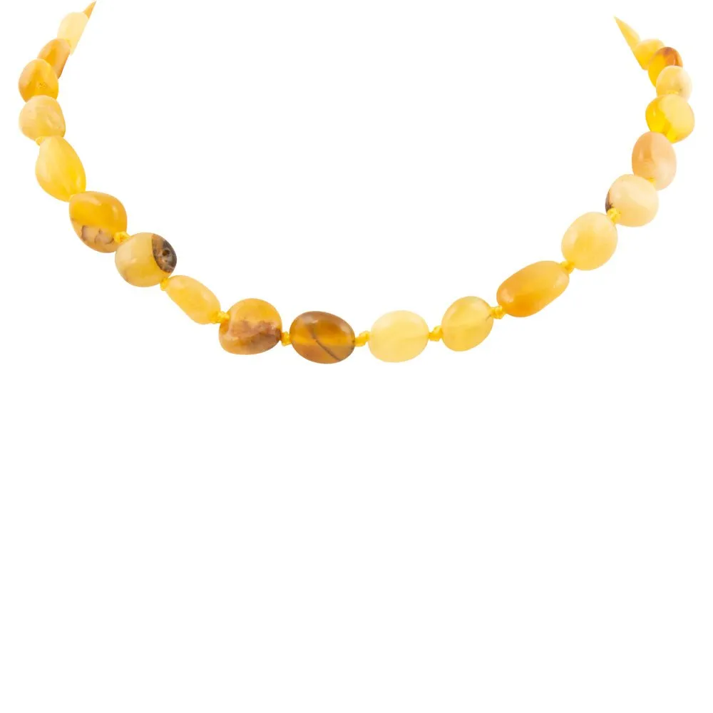 Yellow Opal Nugget Knotted Golden Necklace sold by Barse