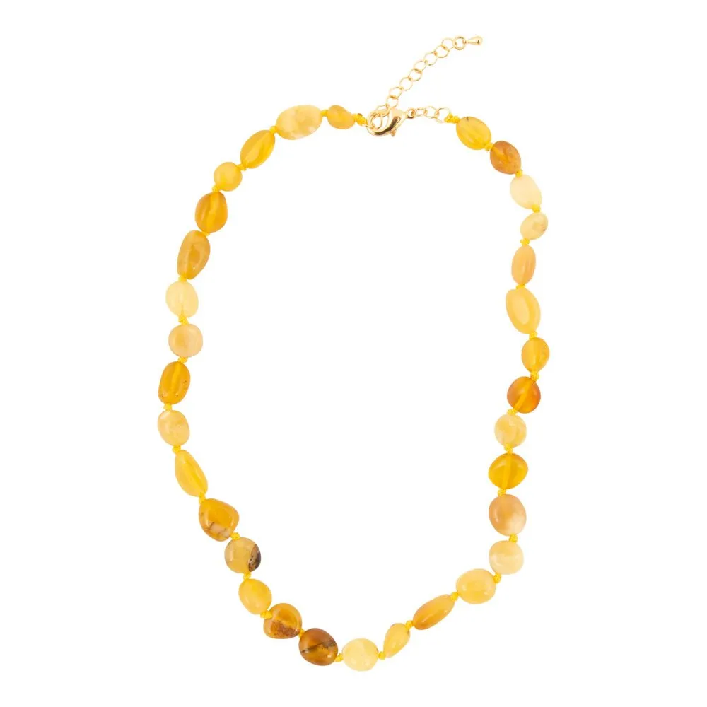 Yellow Opal Nugget Knotted Golden Necklace sold by Barse product image thumbnail 5