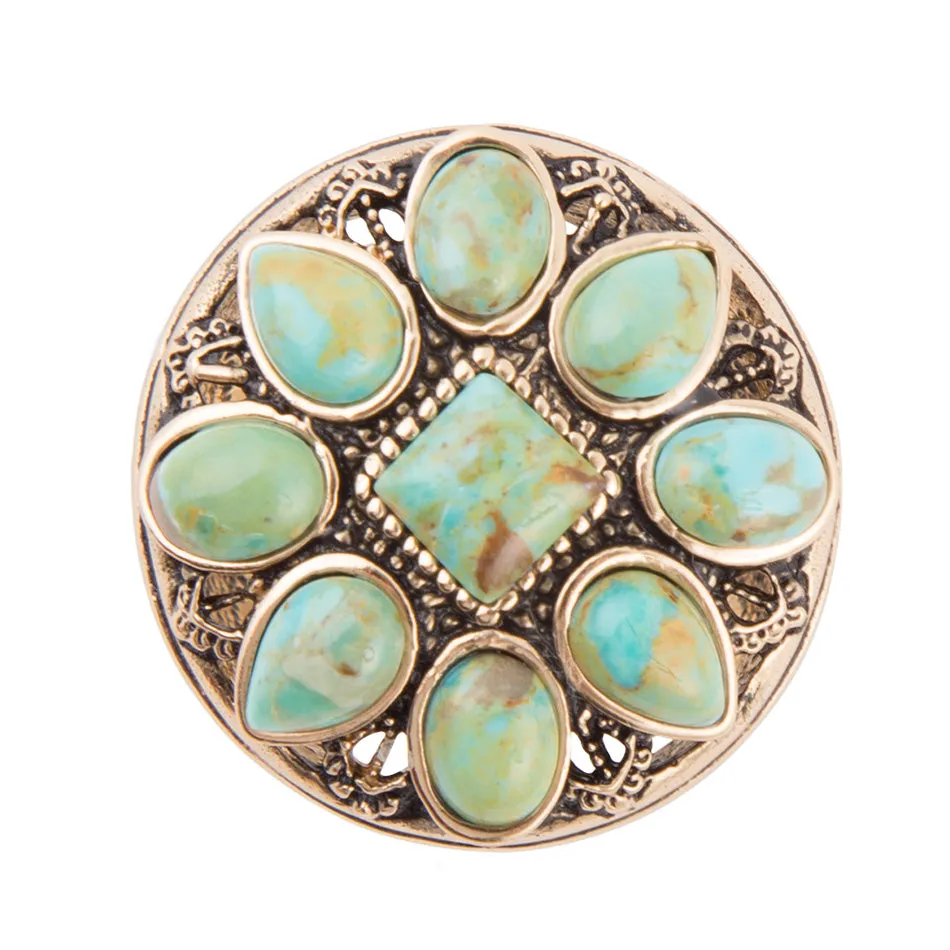 Luxurious Flower Golden Statement Ring sold by Barse product image thumbnail 3