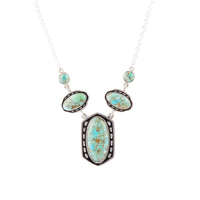 Shielded Turquoise and Sterling Silver Necklace sold by Barse
