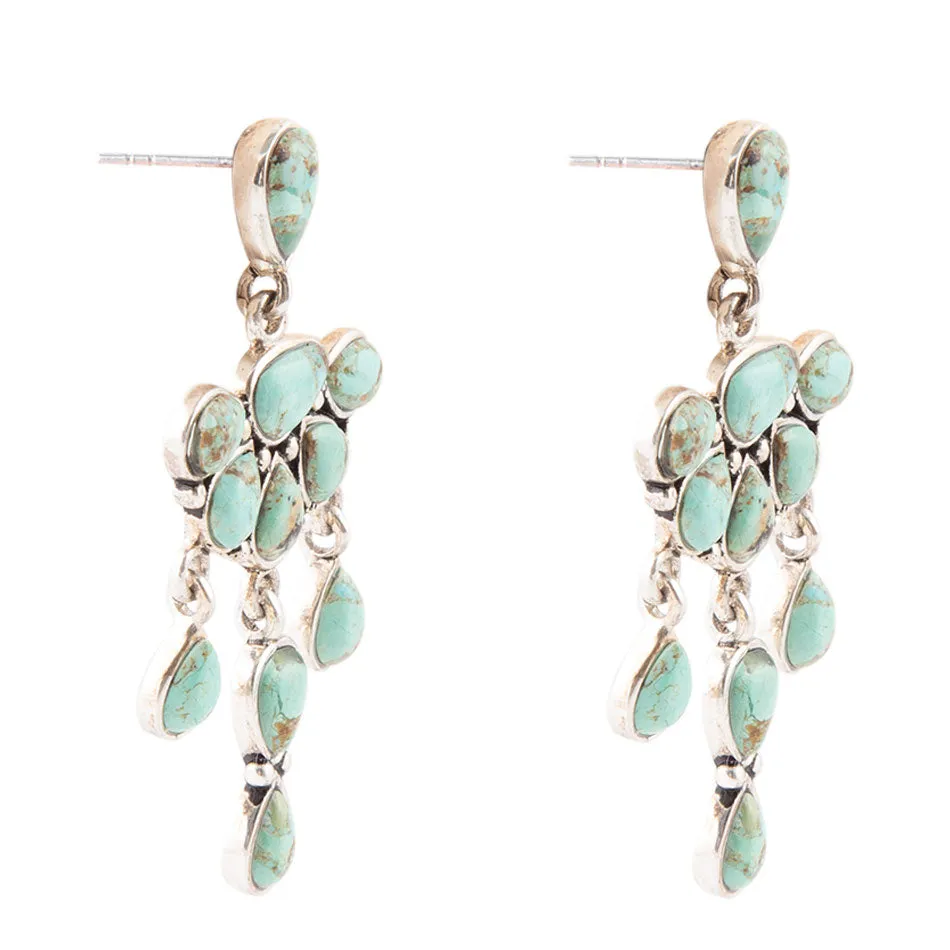 Durango Blue Turquoise Sterling Silver Post Drop Earrings sold by Barse product image thumbnail 4