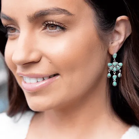 Durango Blue Turquoise Sterling Silver Post Drop Earrings sold by Barse product image thumbnail 2