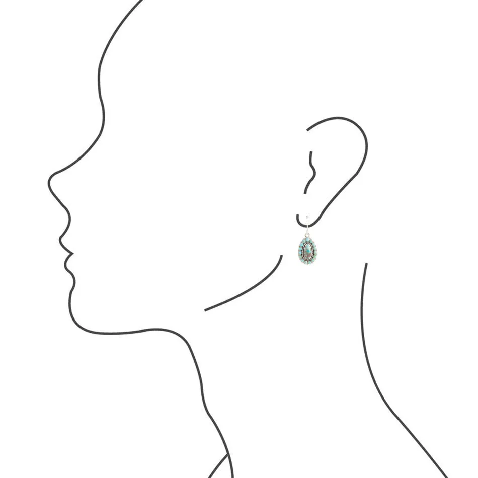 Little Sedona Blue Turquoise and Sterling Silver Drop Earrings sold by Barse product image thumbnail 2