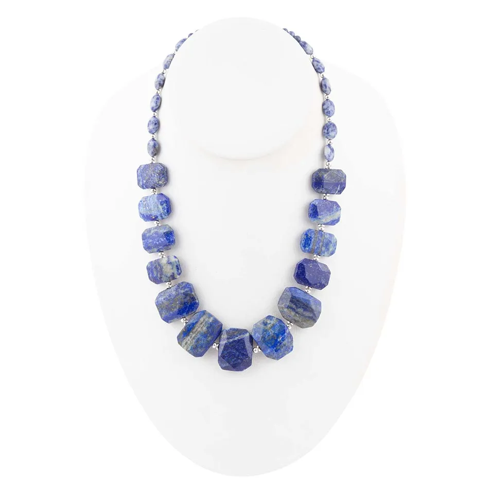Blue Lapis Sterling Silver Statement Necklace sold by Barse product image thumbnail 3