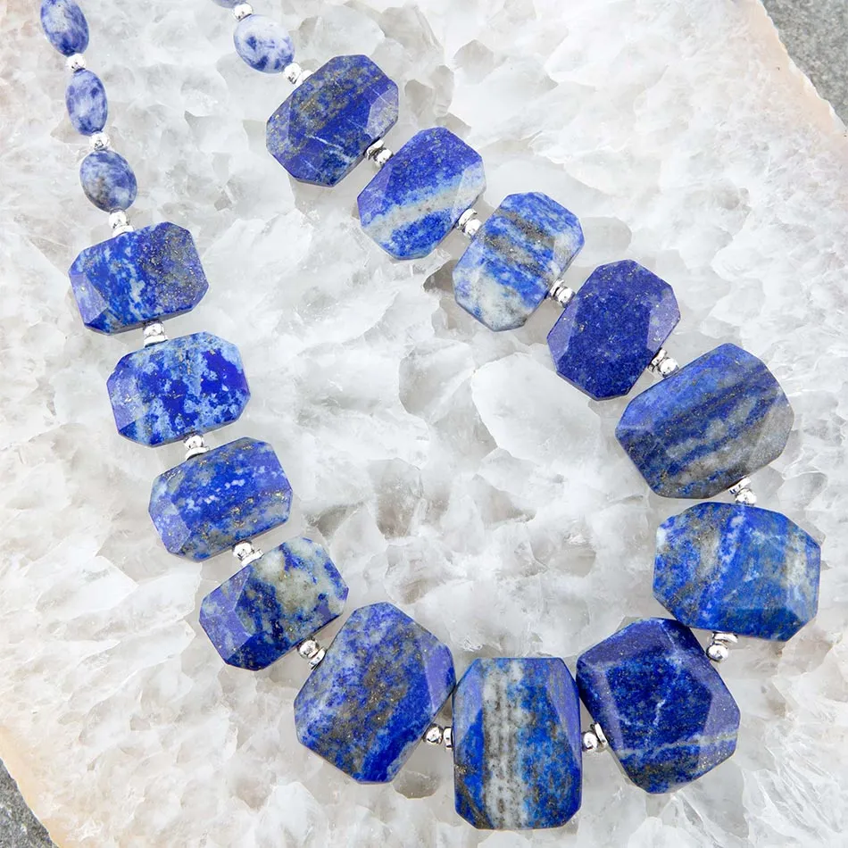 Blue Lapis Sterling Silver Statement Necklace sold by Barse product image thumbnail 2