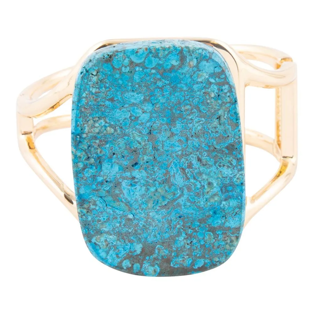 Blue Ocean Jasper Golden Cuff Bracelet sold by Barse product image thumbnail 3