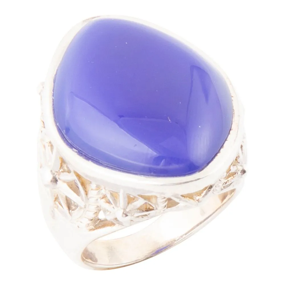Regatta Blue Agate and Sterling Silver Ring sold by Barse