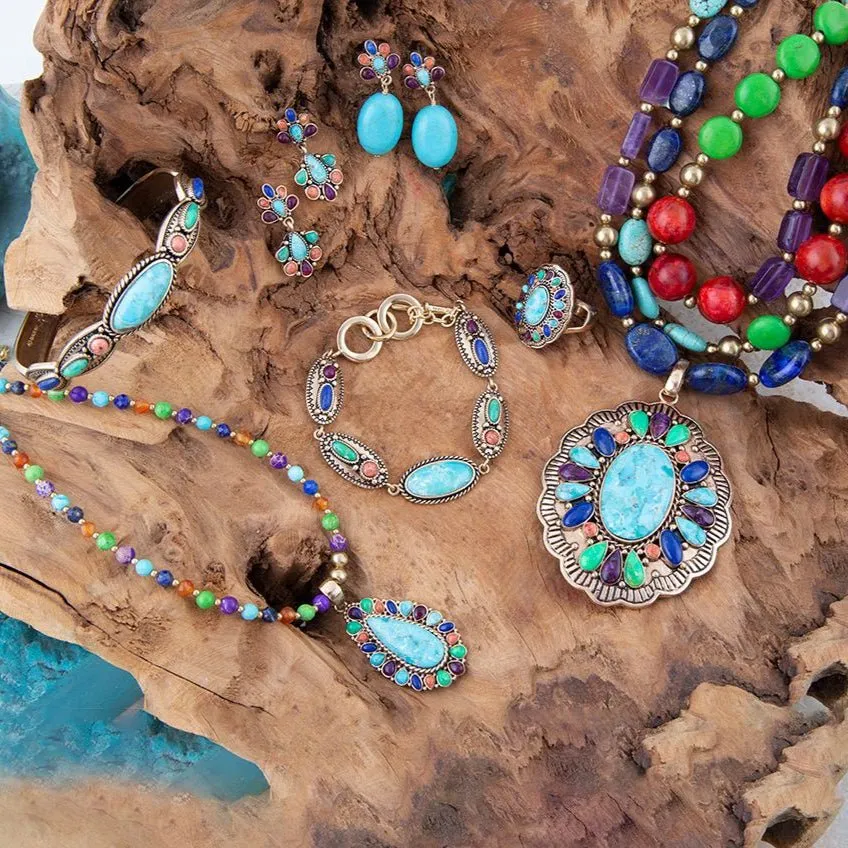 Concho Colorful Golden Statement Ring sold by Barse product image thumbnail 5