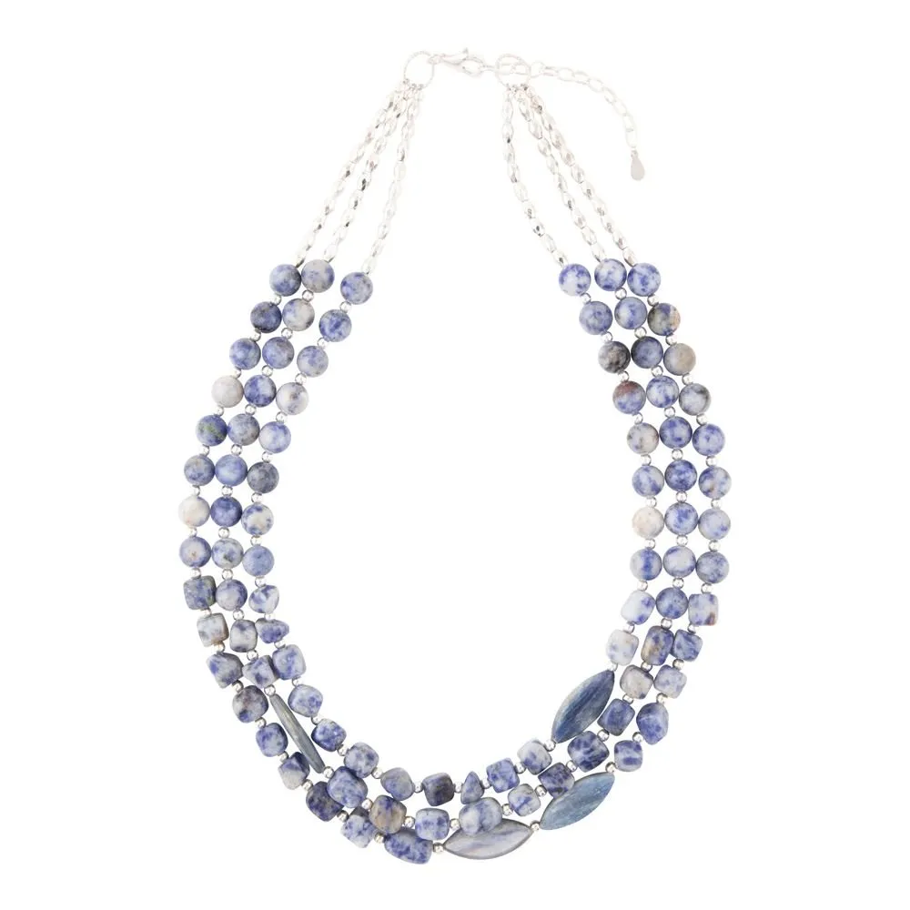 Denim Kyanite Blue Lapis Sterling Silver Strand Necklace sold by Barse product image thumbnail 5