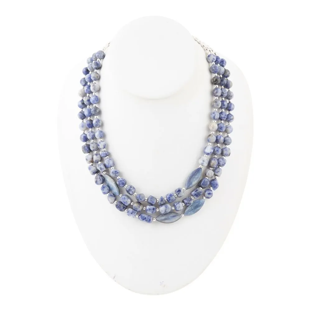 Denim Kyanite Blue Lapis Sterling Silver Strand Necklace sold by Barse product image thumbnail 3