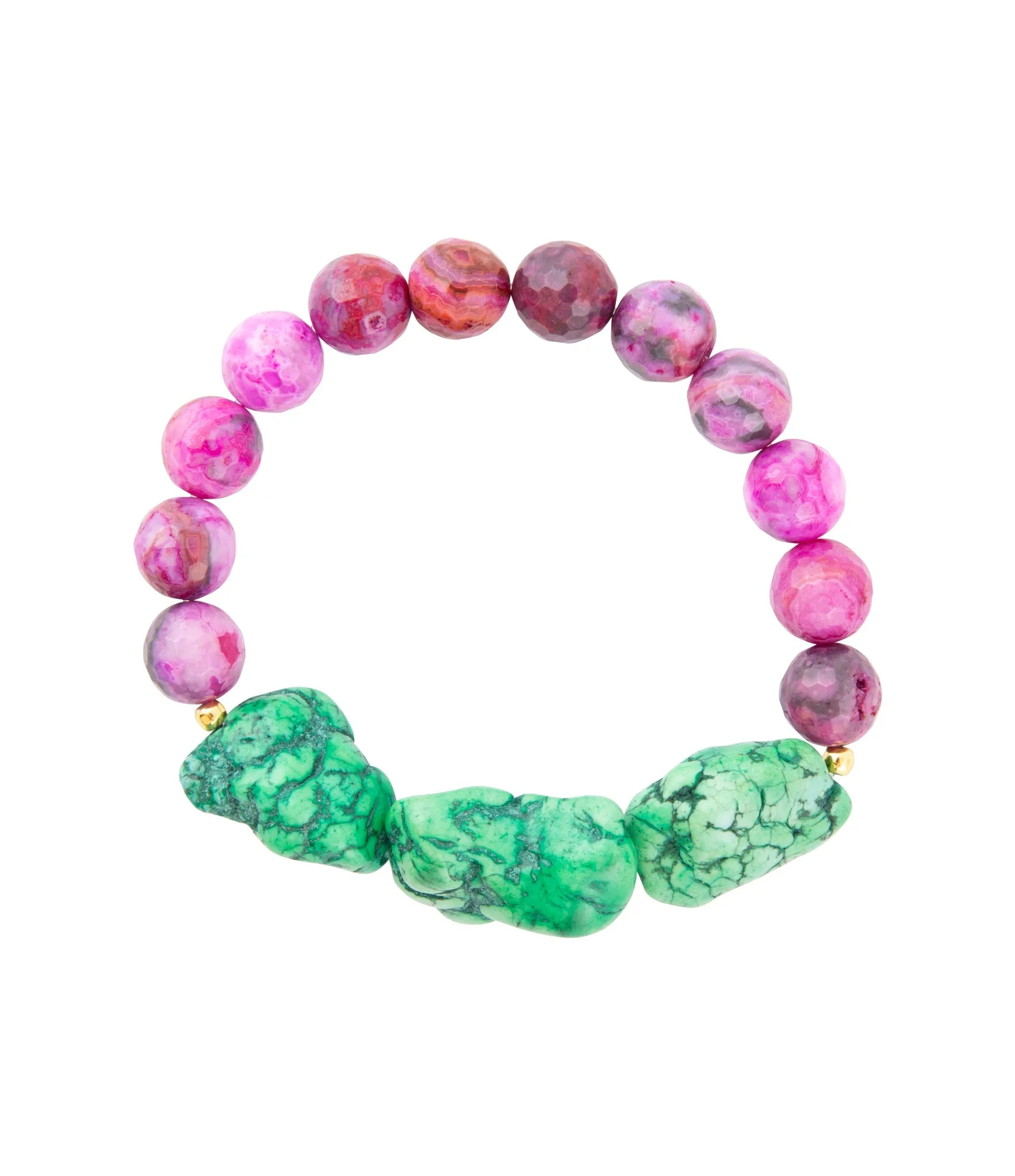 Pink Lace Agate Lime Golden Stretch Bracelet sold by Barse product image thumbnail 3