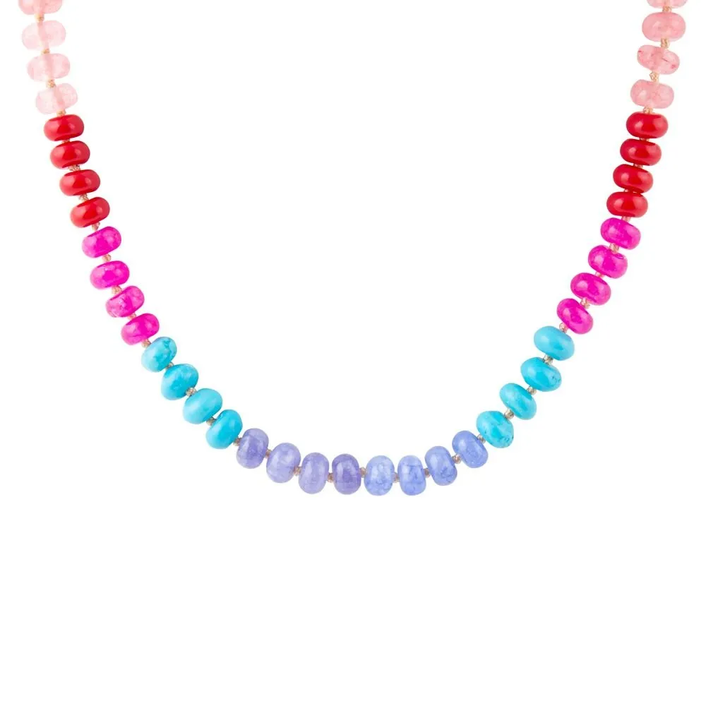 Kaleidoscope Multistone Strand Necklace sold by Barse