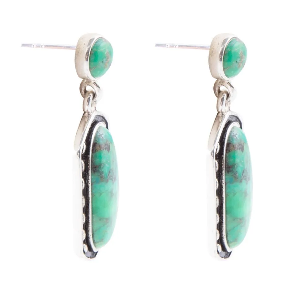 Shielded Lime Turquoise and Sterling Silver Earrings sold by Barse product image thumbnail 5
