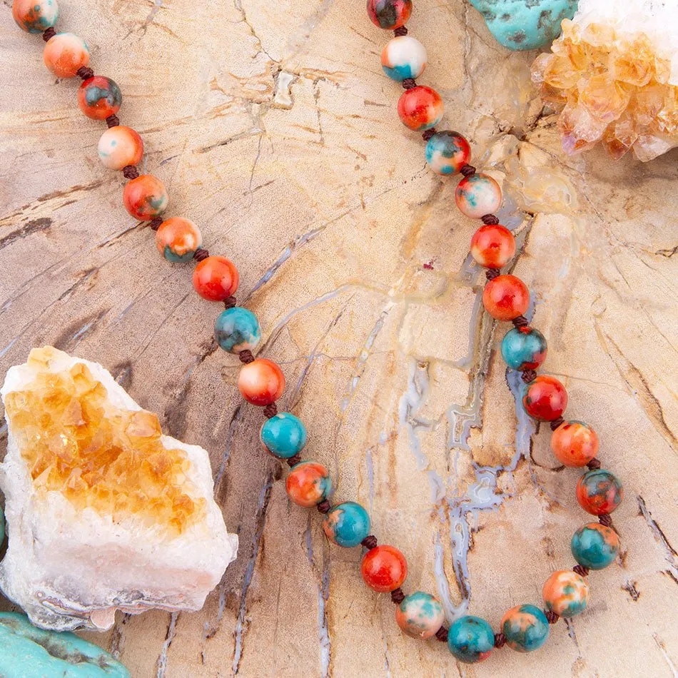 Immeasurable Multicolor Ocean Jade Golden Wrap Necklace sold by Barse product image thumbnail 4