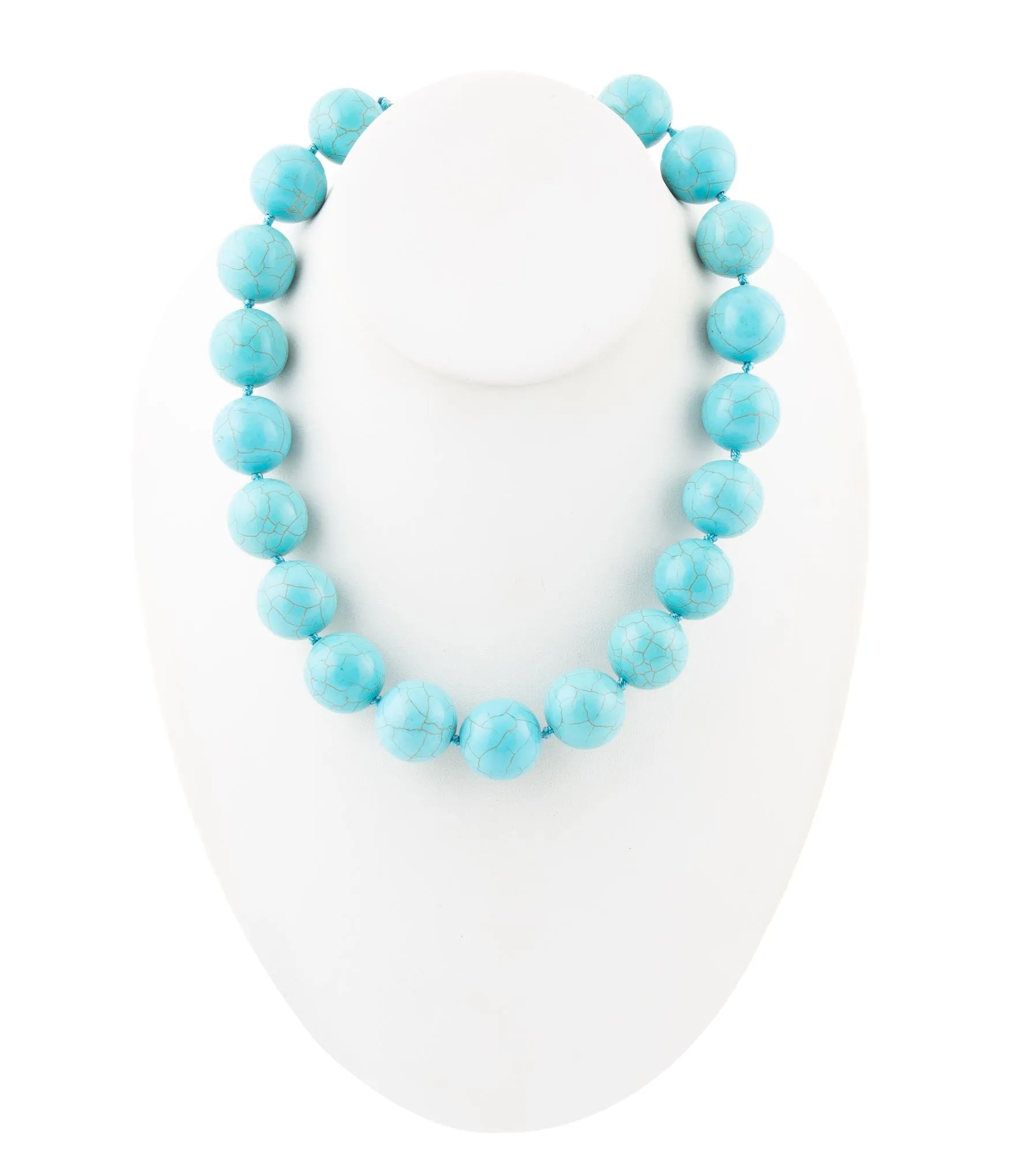 Chunky Blue Turquoise Magnesite Beaded Necklace sold by Barse product image thumbnail 3