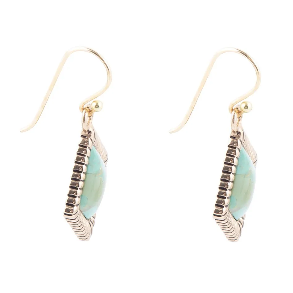 Diamond Days Blue Turquoise and Golden Earrings sold by Barse product image thumbnail 3