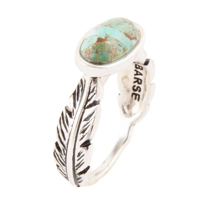 Feather Sterling Silver and Blue Turquoise Ring sold by Barse