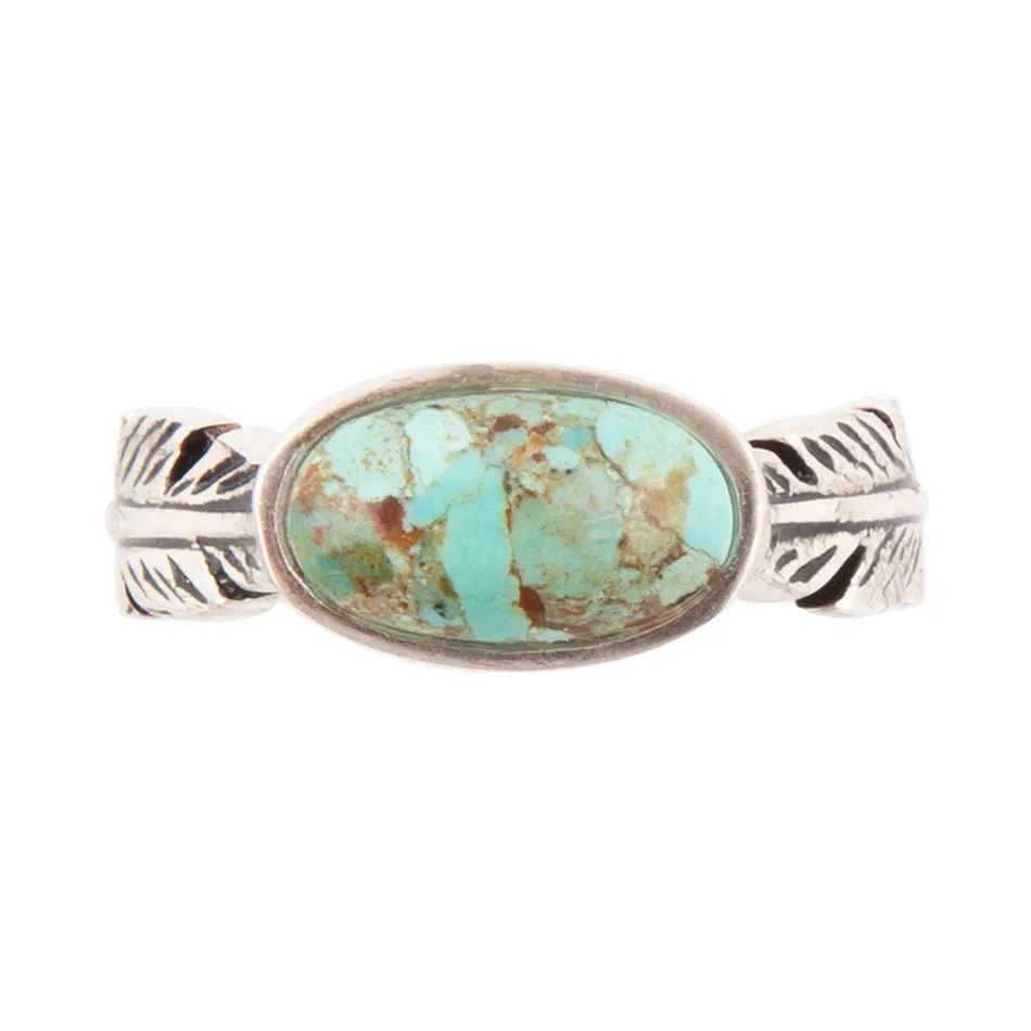 Feather Sterling Silver and Blue Turquoise Ring sold by Barse product image thumbnail 3