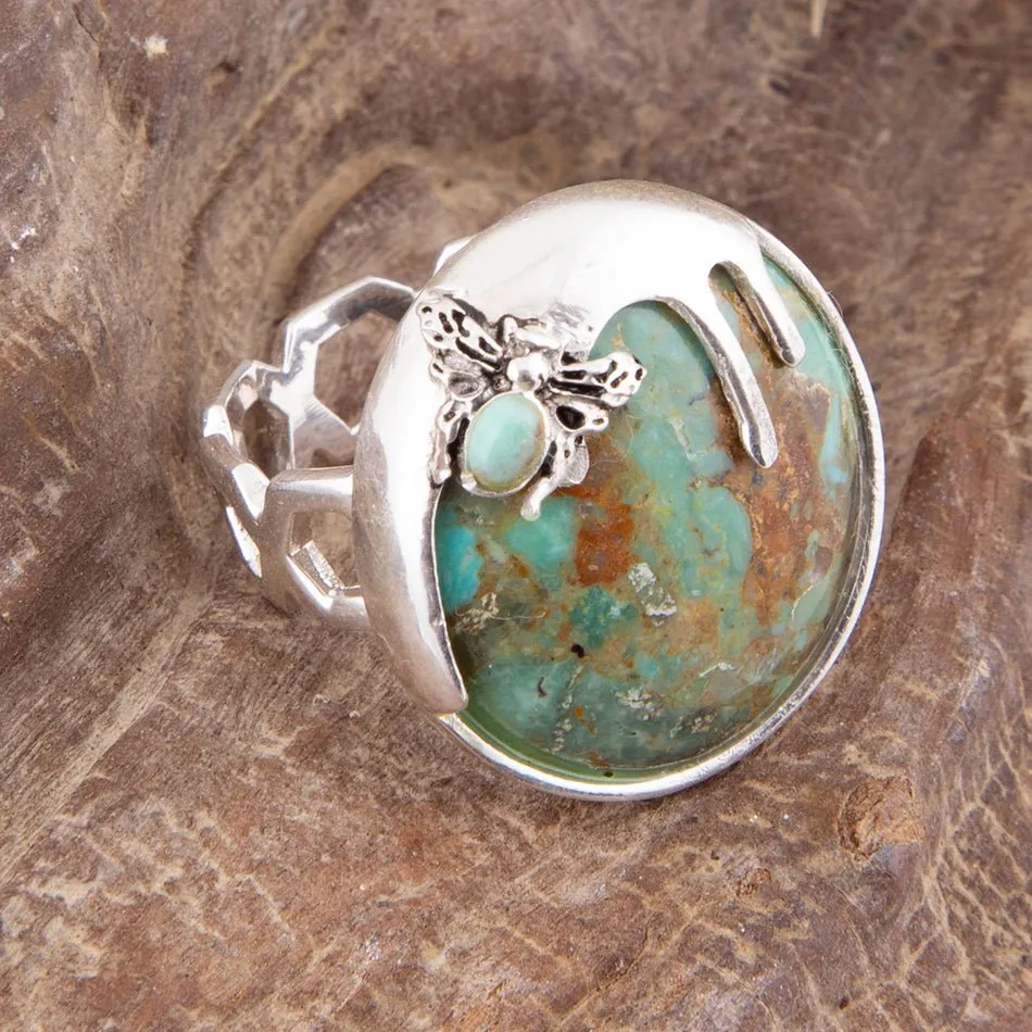 Honey Bee Blue Turquoise Sterling Silver Ring sold by Barse product image thumbnail 2