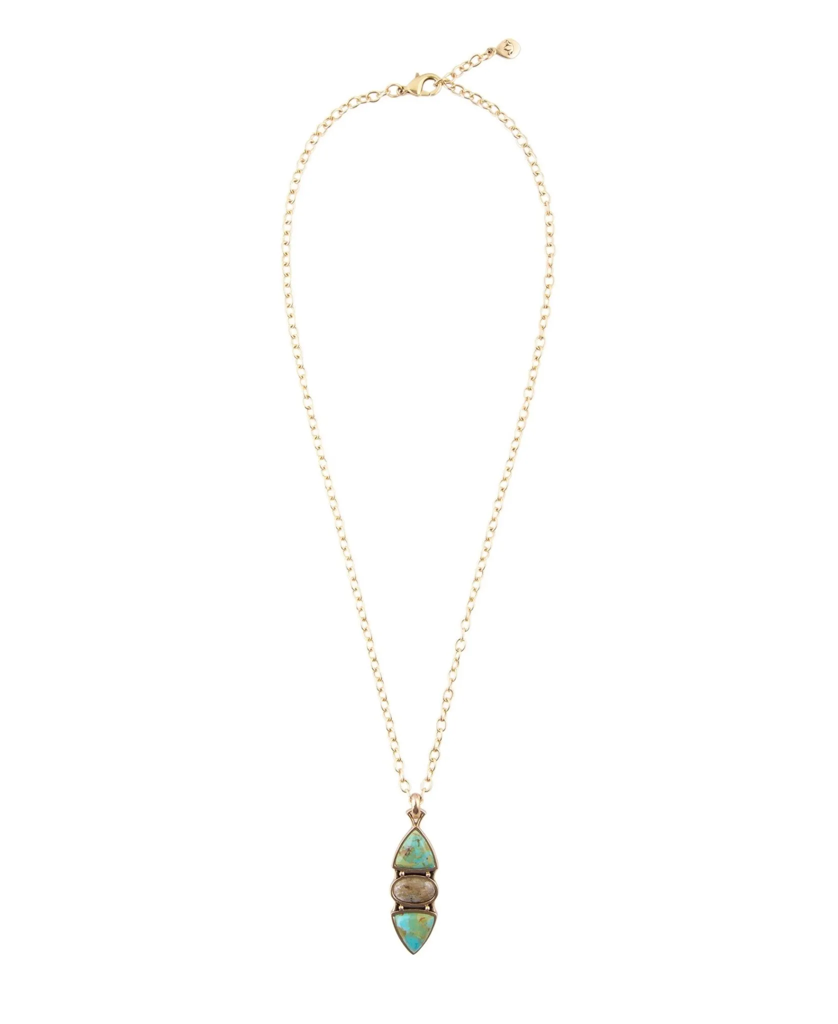 Labradorite and Turquoise Pendant Necklace sold by Barse product image thumbnail 4