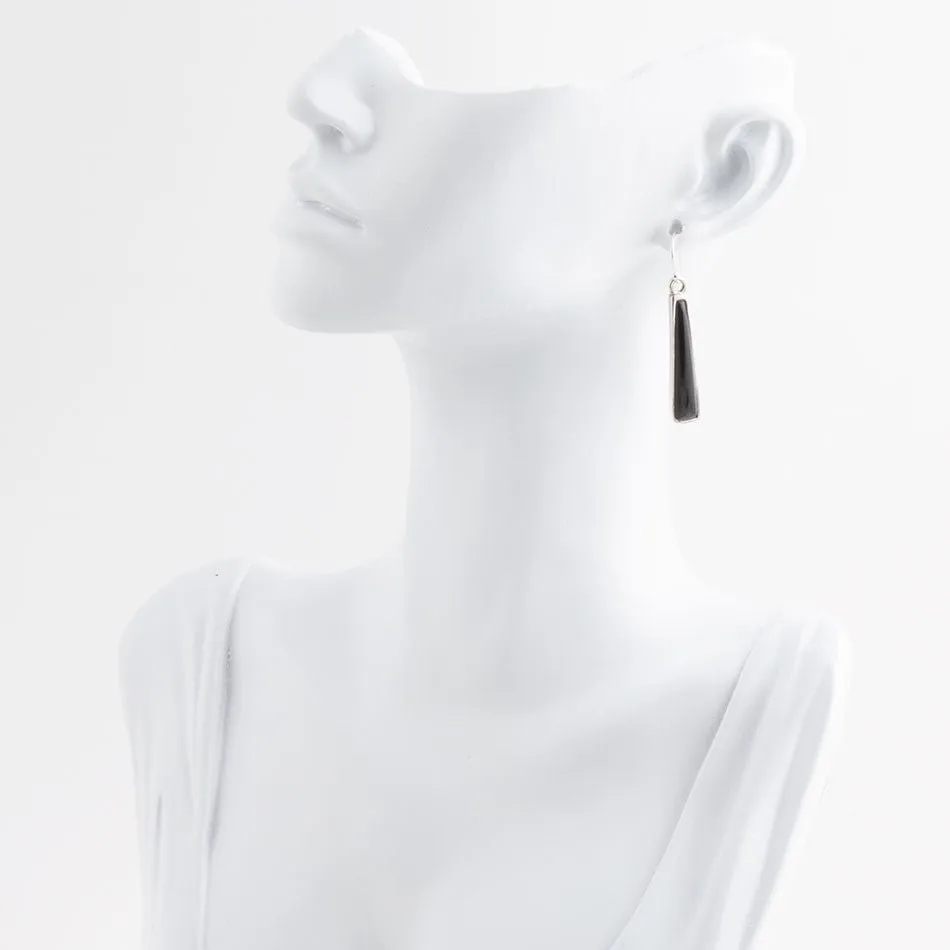 Line Black Onyx Sterling Silver Drop Earrings sold by Barse product image thumbnail 3