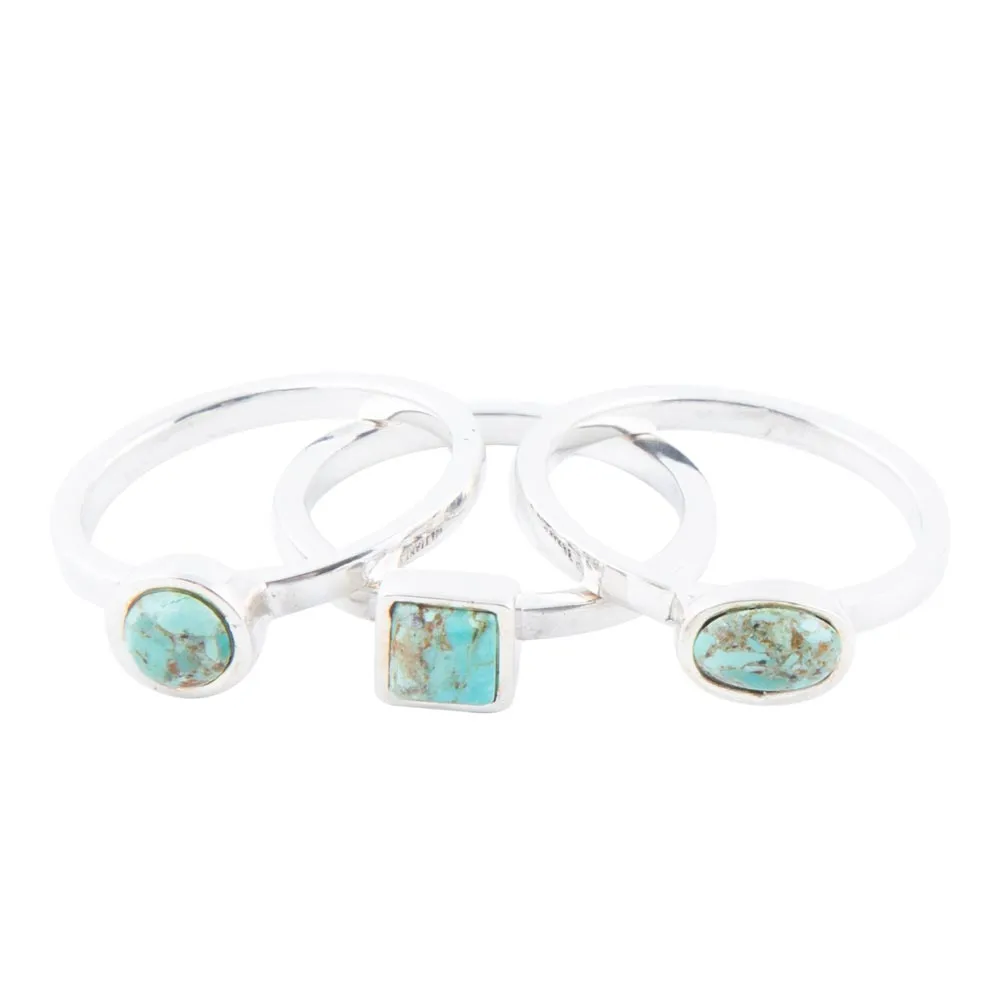 Sterling Silver Blue Turquoise Stackable Ring sold by Barse product image thumbnail 3
