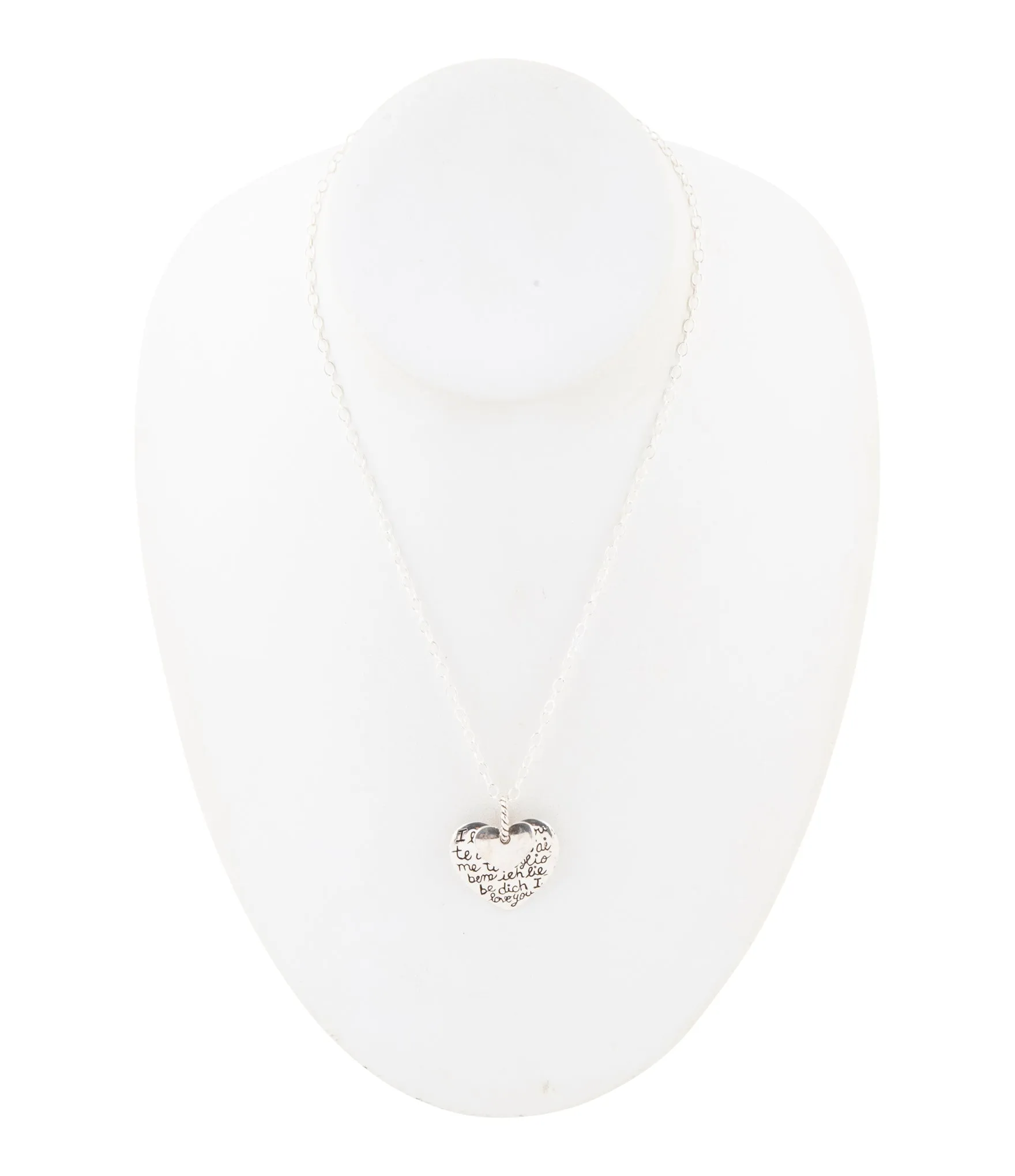 Sterling Silver Engraved Heart Pendant Neckalce sold by Barse product image thumbnail 4