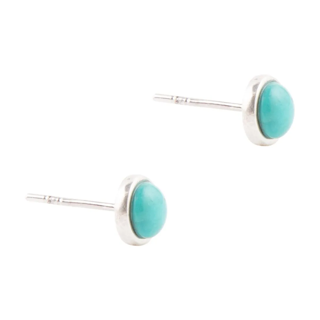 Dainty Dot Turquoise and Silver Earrings sold by Barse product image thumbnail 3