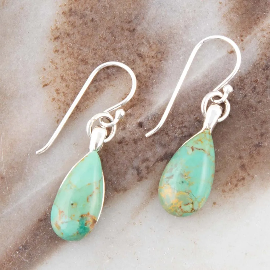 Bold Blue Turquoise and Sterling Silver Drop Earrings sold by Barse product image thumbnail 2