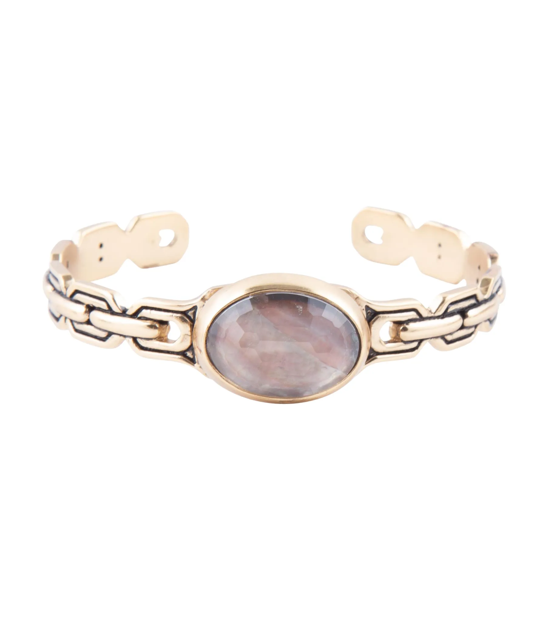 Etto Black Mother of Pearl Golden Cuff Bracelet sold by Barse product image thumbnail 3