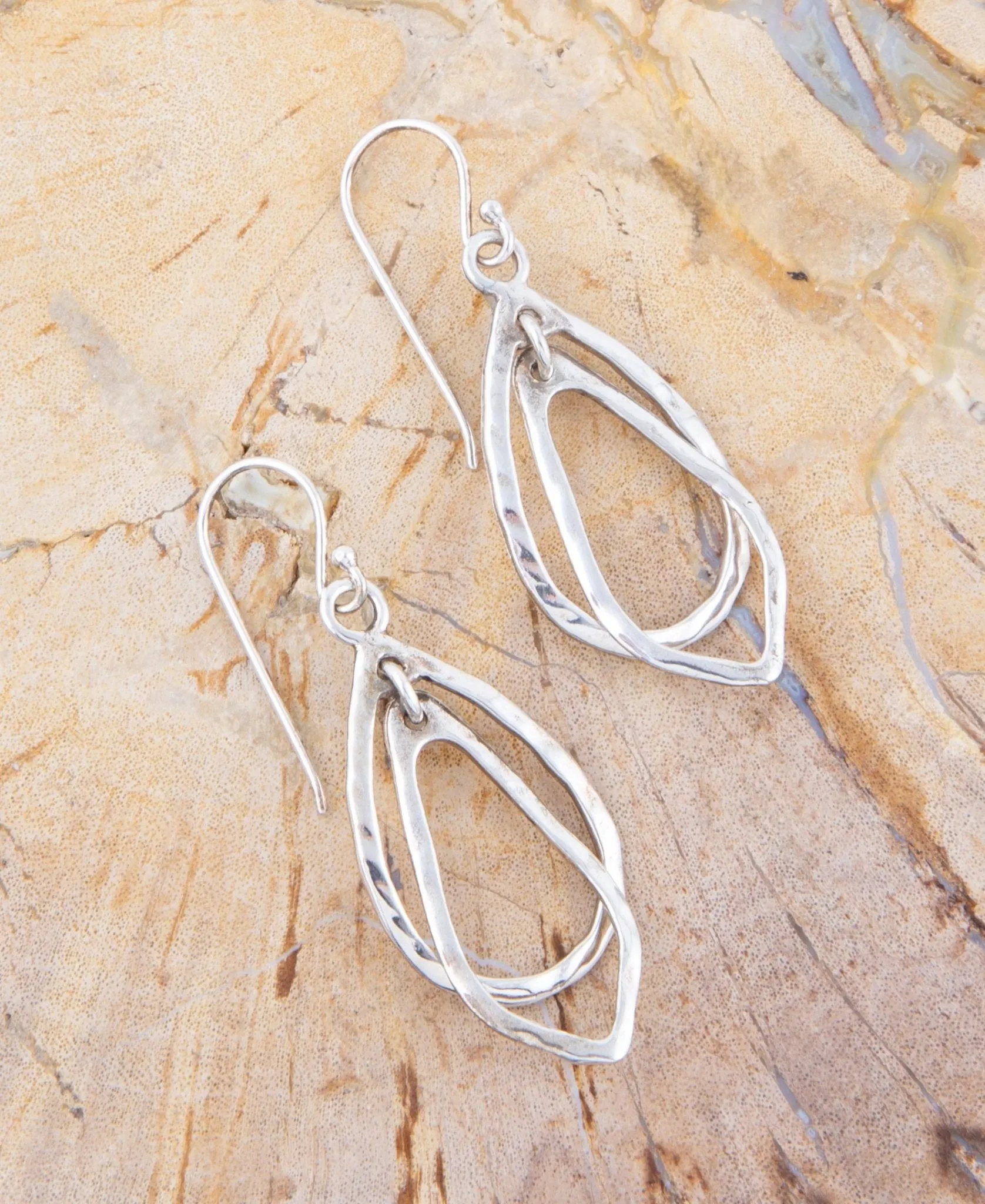 Swirled Sterling Silver Drop Earrings sold by Barse product image thumbnail 2