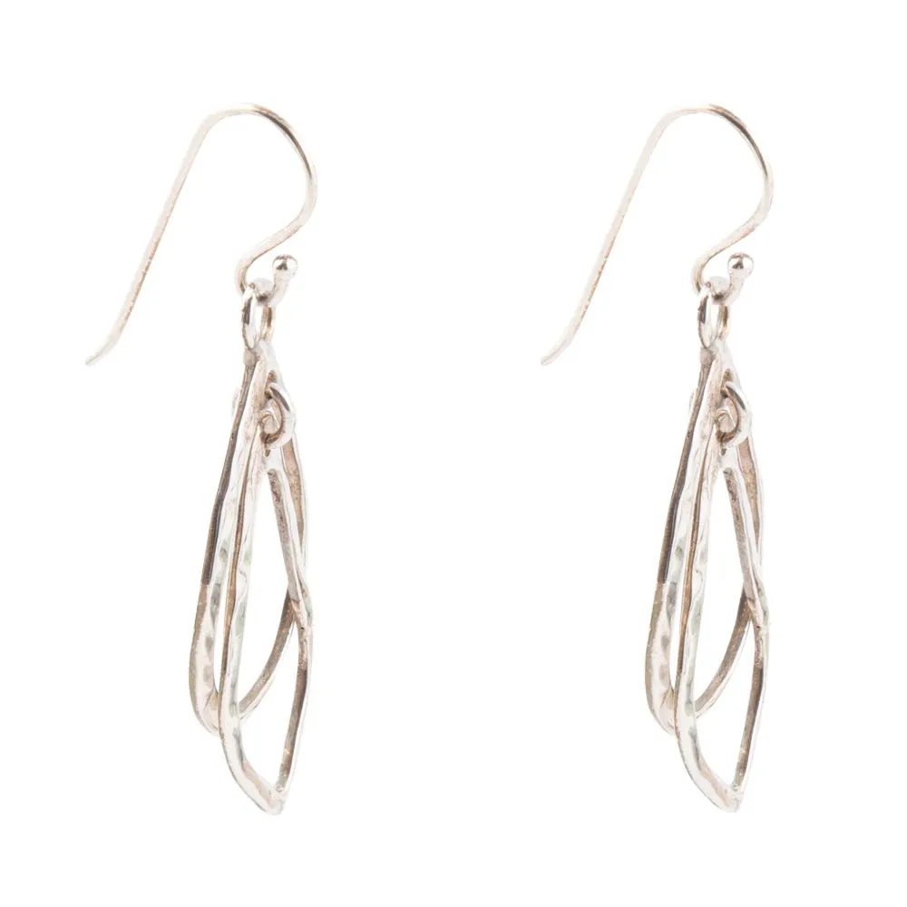 Swirled Sterling Silver Drop Earrings sold by Barse product image thumbnail 3