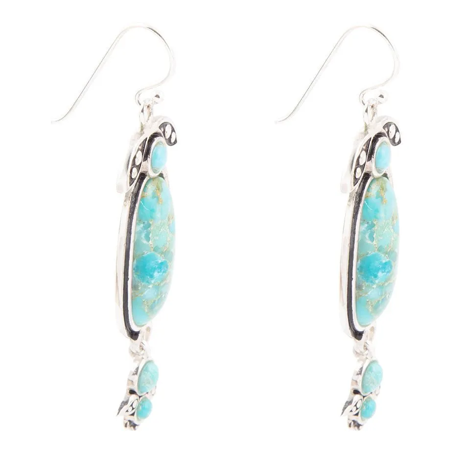 Emile Blue Turquoise Sterling Silver Dangle Earrings sold by Barse product image thumbnail 4