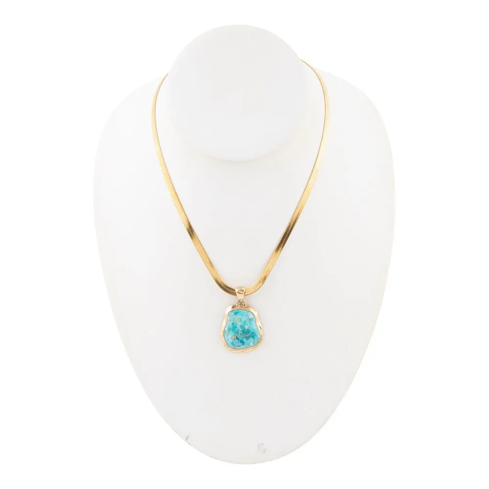 Turquoise Baron Snake Chain Pendant Necklace sold by Barse product image thumbnail 3