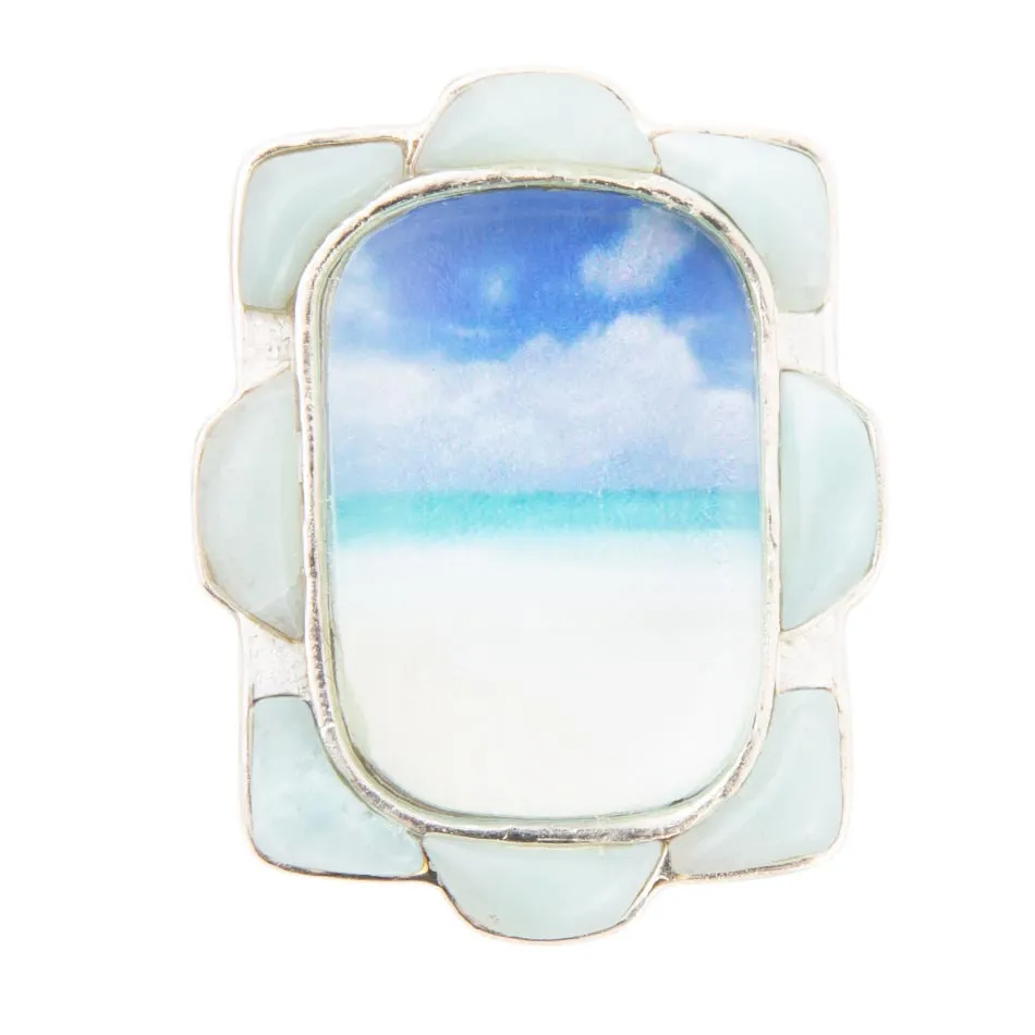Scenic Beach Blue Larimar and Sterling Silver Ring sold by Barse product image thumbnail 4