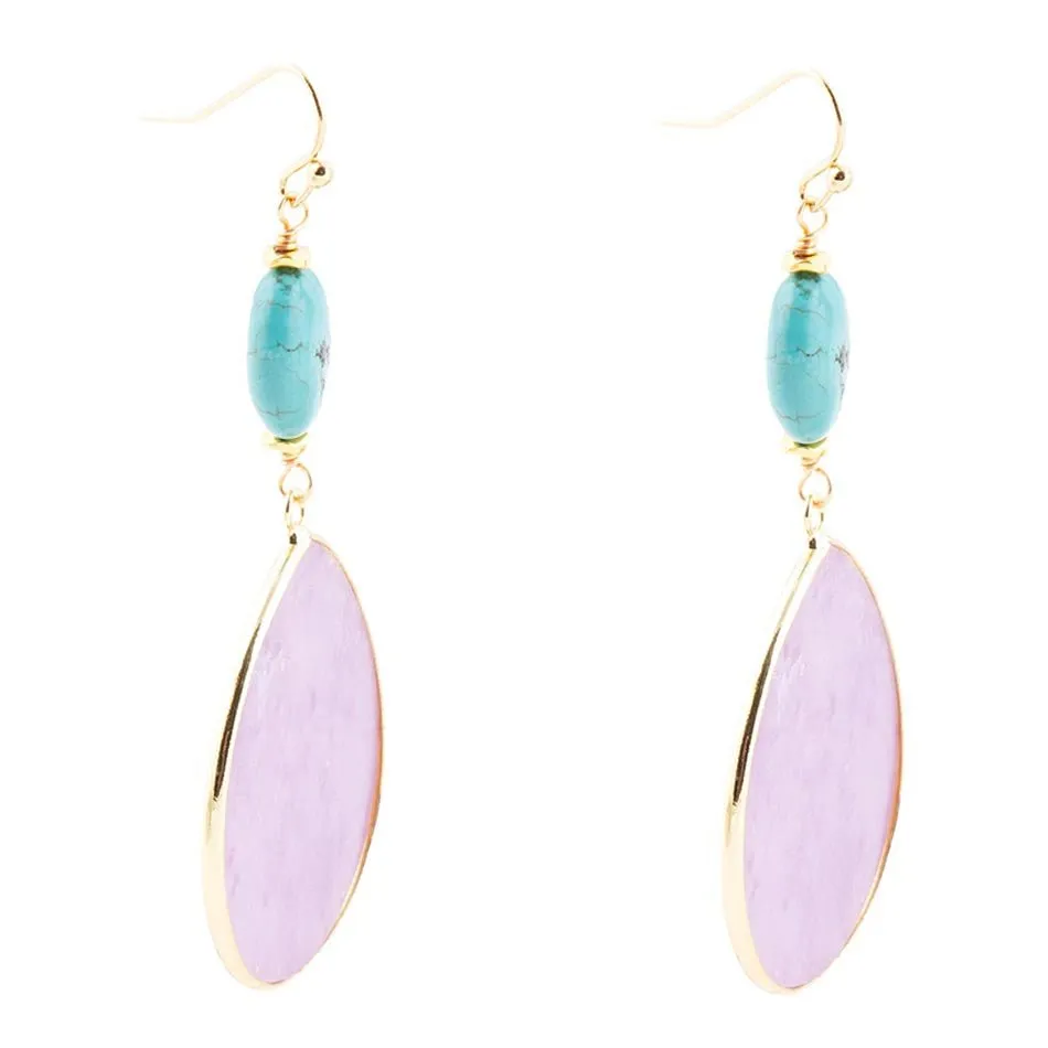 Purple Amethyst Tear Golden Drop Earrings sold by Barse product image thumbnail 3
