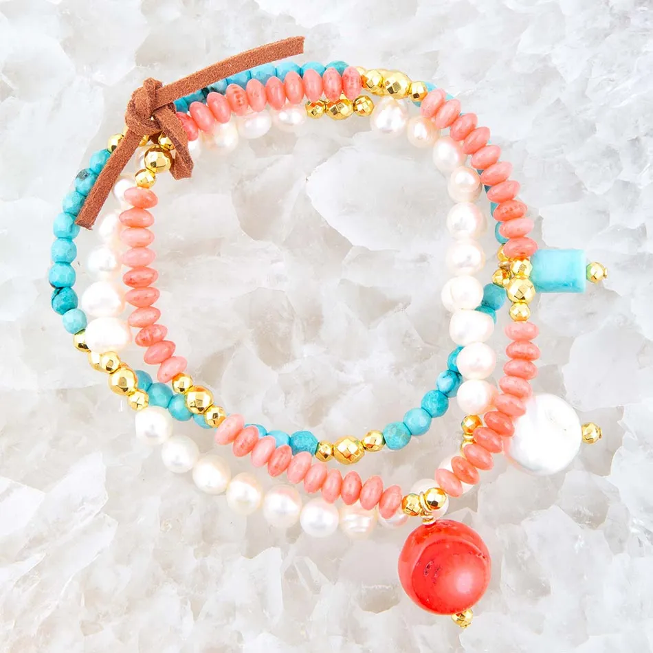 Mandy Colorful Pearl Stretch Bracelet Set sold by Barse product image thumbnail 2